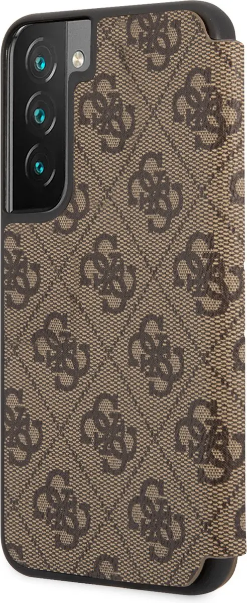 GUESS Logo Boekmodel Hoesje 8657 - Samsung Galaxy S22 Plus - 3 Stuks - Bruin - afbeelding 6 van 6
