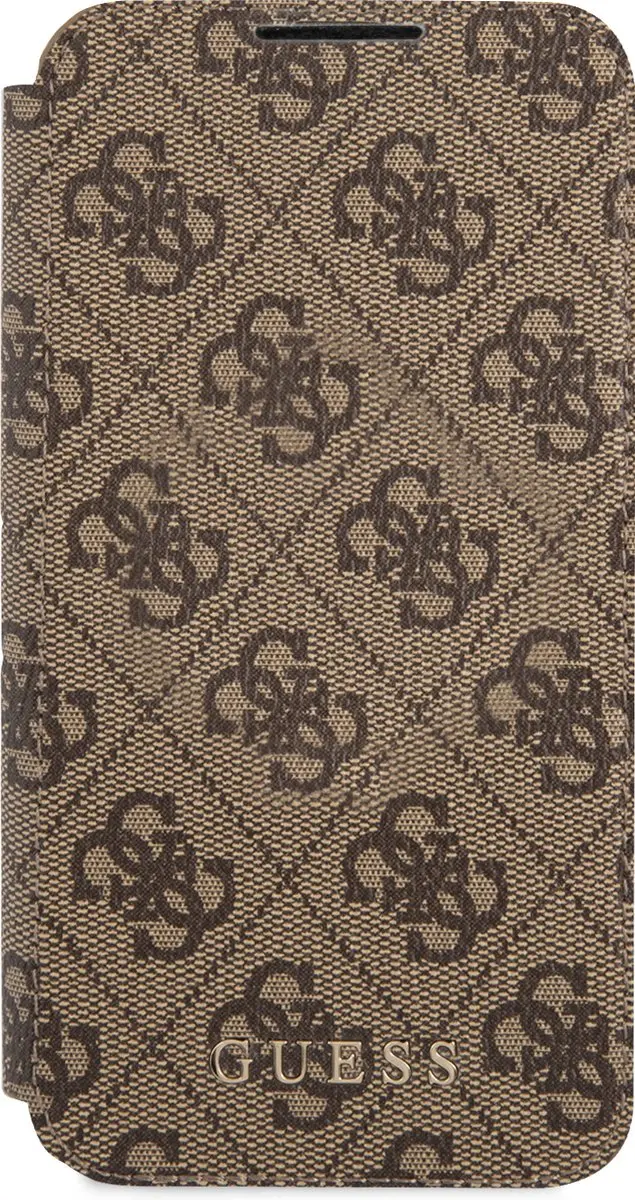 GUESS Logo Boekmodel Hoesje 8657 - Samsung Galaxy S22 Plus - 3 Stuks - Bruin