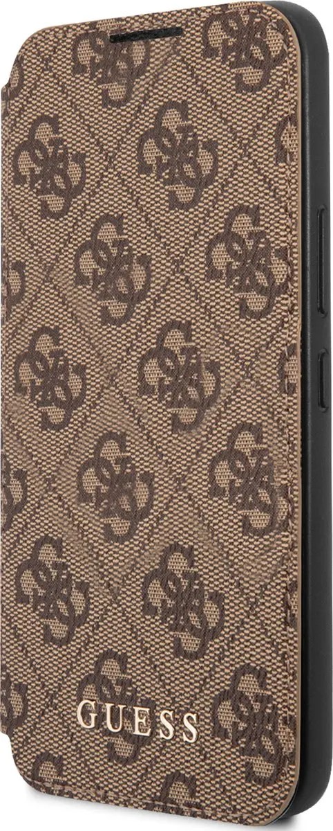 GUESS Logo Boekmodel Hoesje 8657 - Samsung Galaxy S22 Plus - 3 Stuks - Bruin