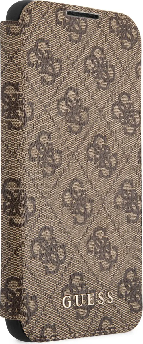 GUESS Logo Boekmodel Hoesje 8657 - Samsung Galaxy S22 Plus - 3 Stuks - Bruin