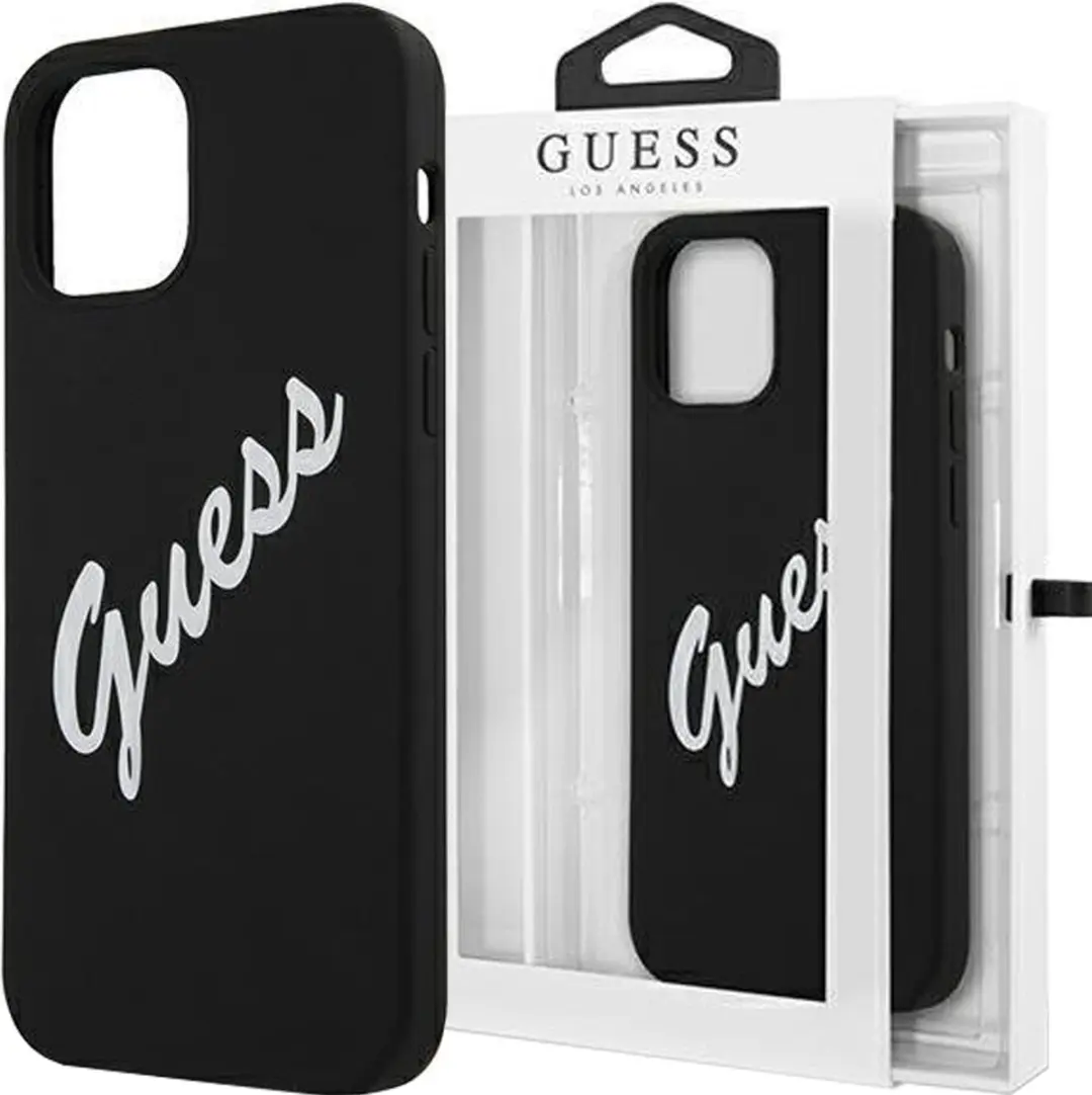 GUESS Silicone Vintage Hoesje iPhone 12 Pro Max