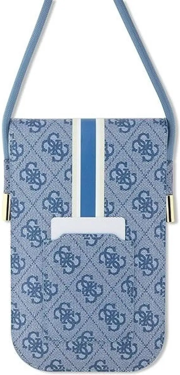 Guess 4G Printed Stripe Tas - Blauw