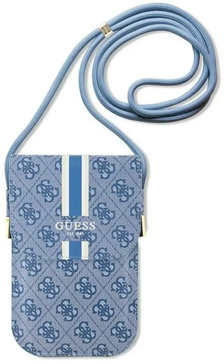 Guess 4G Printed Stripe Tas - Blauw