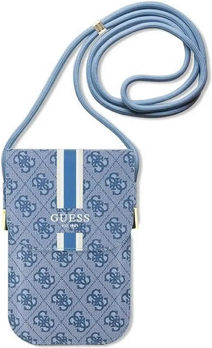 Guess 4G Printed Stripe Tas - Blauw