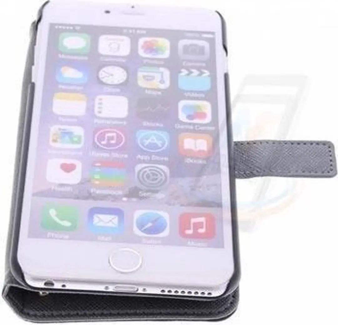 GUESS iPhone 6/6s Plus Hoesje - Zilver - Kunstleer