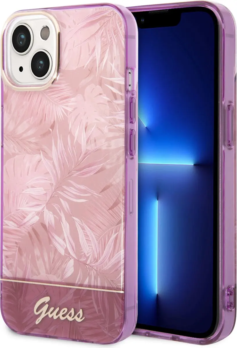GUESS Telefoonhoesje iPhone 14 - Roze - TPU