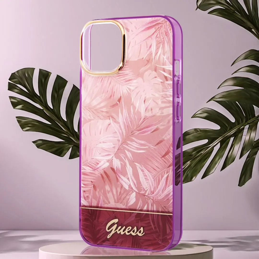 GUESS Telefoonhoesje iPhone 14 - Roze - TPU