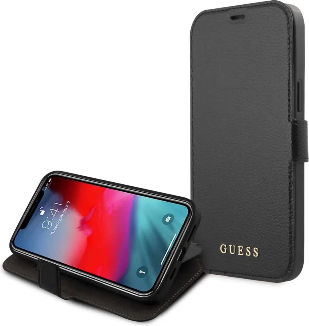 GUESS Iridescent Hoesje iPhone 12 Mini - 3 Stuks - Zwart