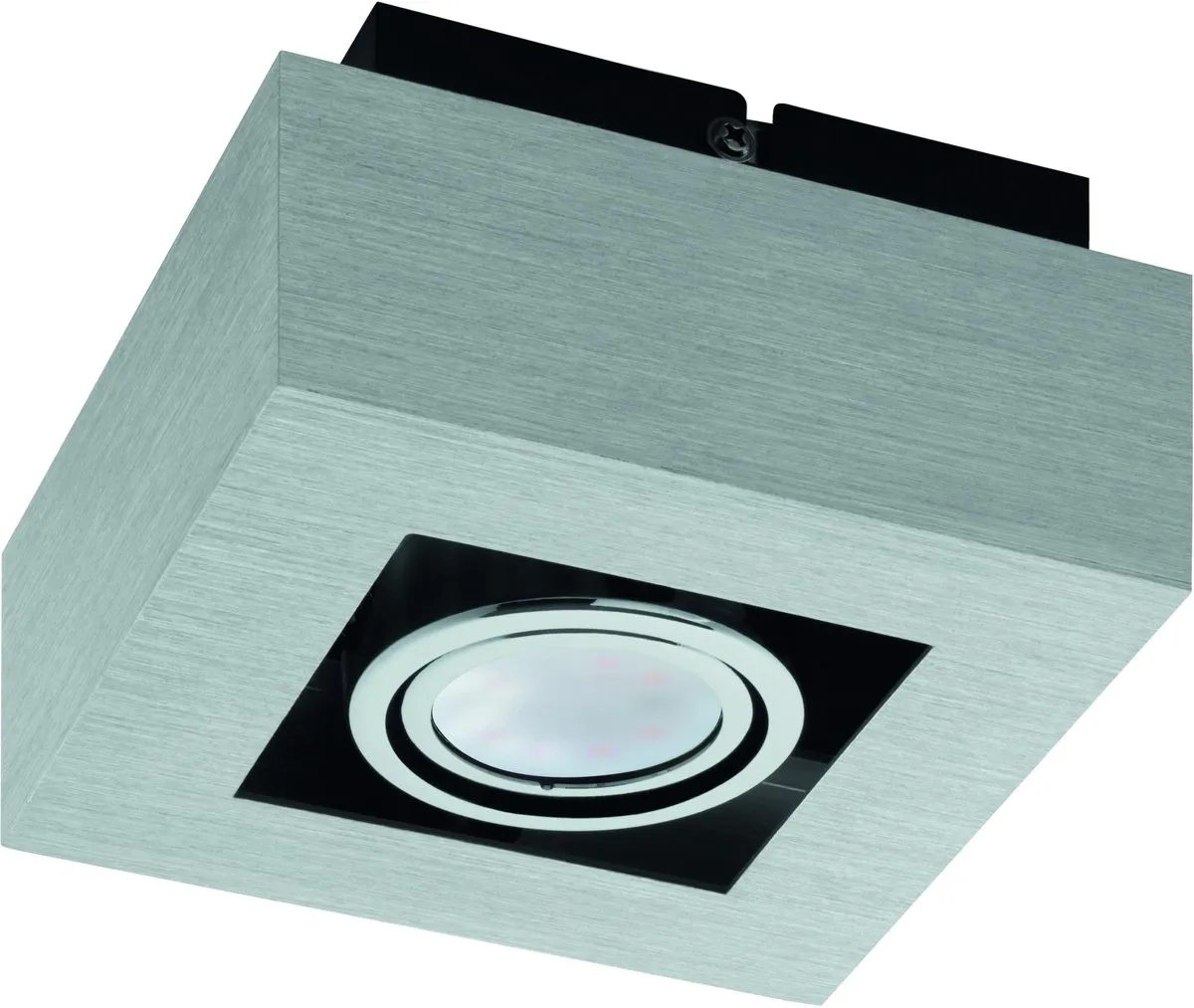 Eglo Loke 1 Opbouwlamp - Aluminium Chroom Zwart