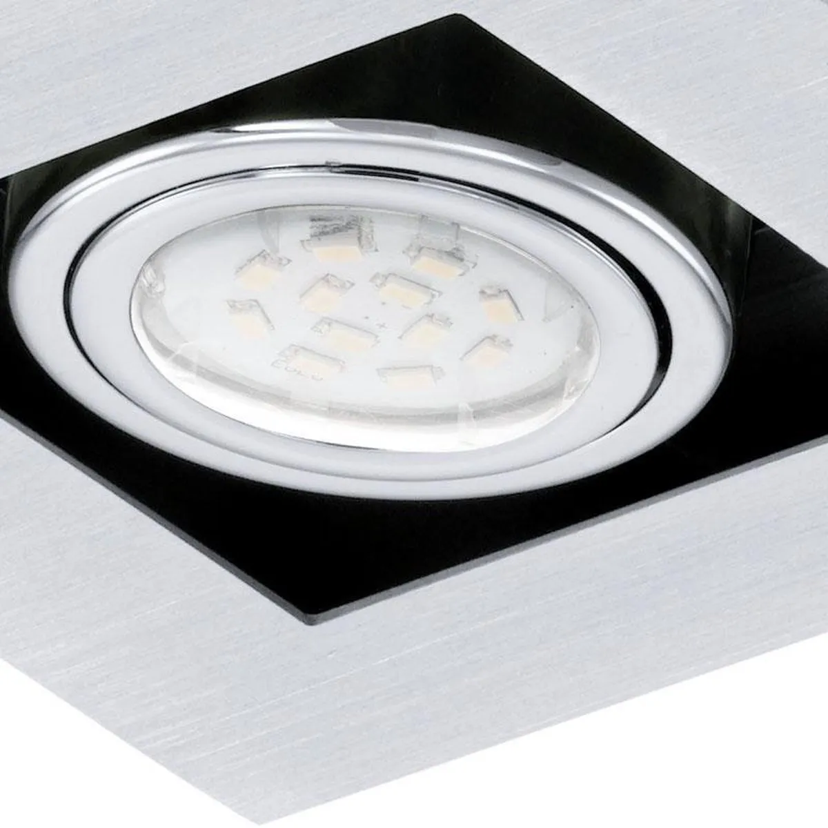 Eglo Loke 1 Opbouwlamp - Aluminium Chroom Zwart