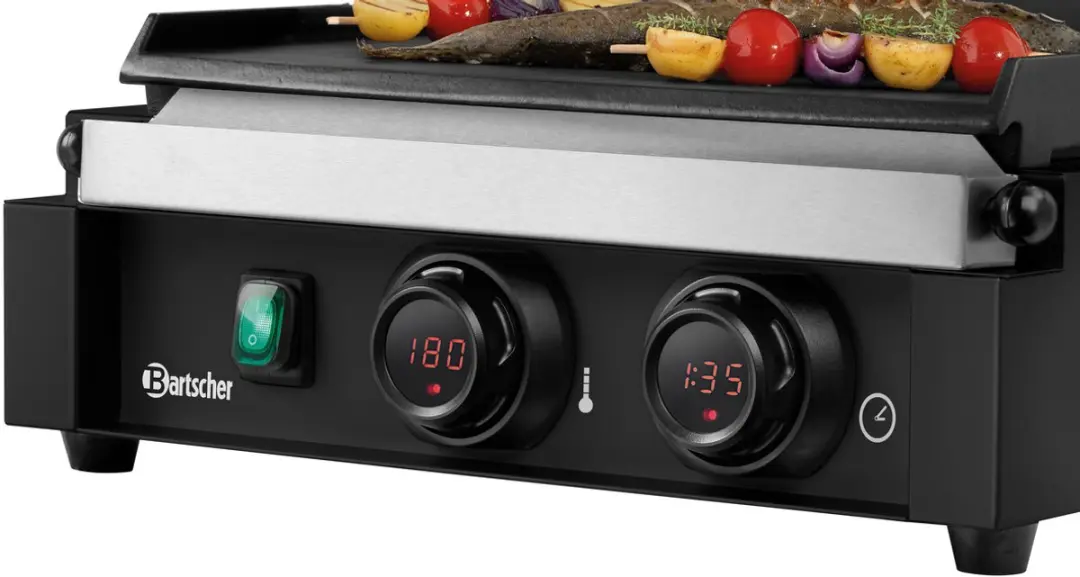 Bartscher Panini-MDI Contactgrill 2200W - Zwart
