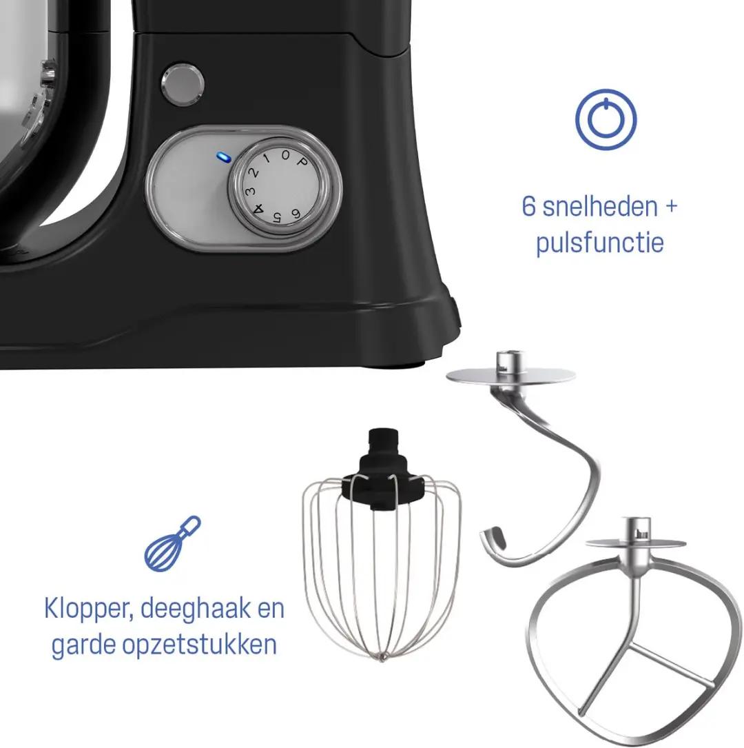 Westinghouse Retro Standmixer 1200W - 5L - Zwart