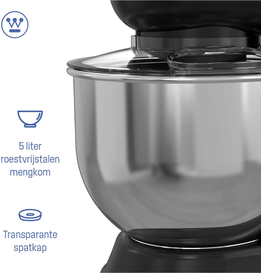 Westinghouse Retro Standmixer 1200W - 5L - Zwart