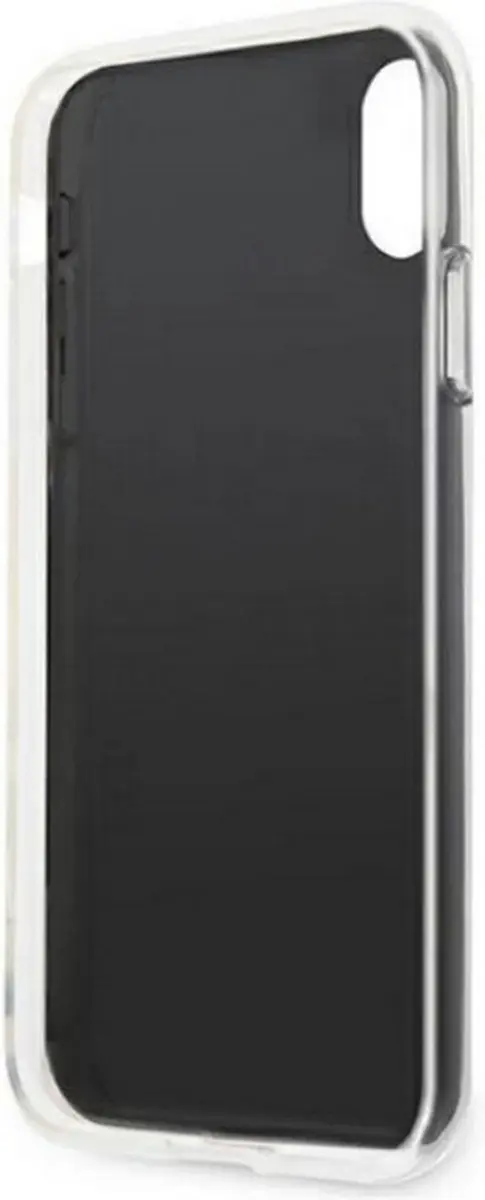 Guess Metallic Triangle Logo Hoesje - iPhone XR - Zwart