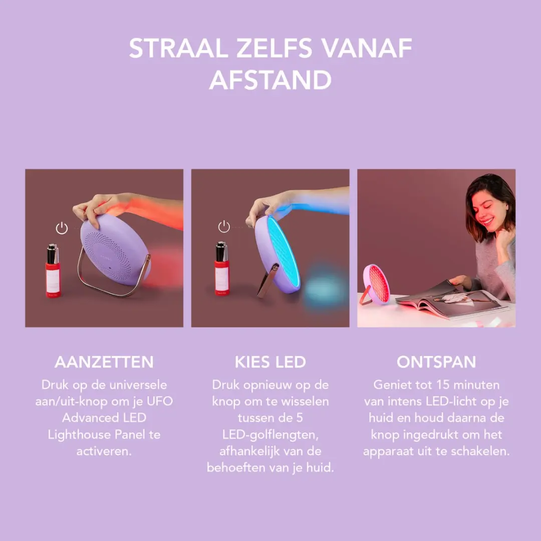 FOREO UFO Advanced LED Lighthouse-paneel 3.7W - Lavander - afbeelding 6 van 6