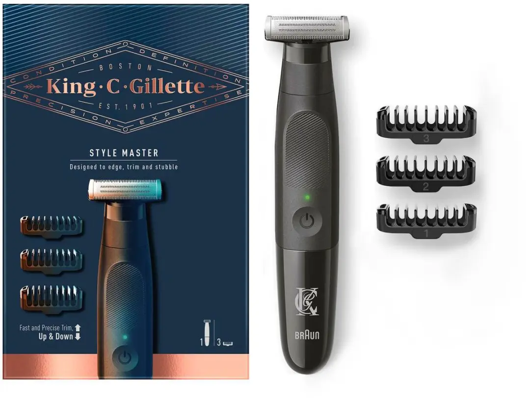 King C. Gillette Style Master Baardtrimmer - 3 Opzetstukken - Zwart