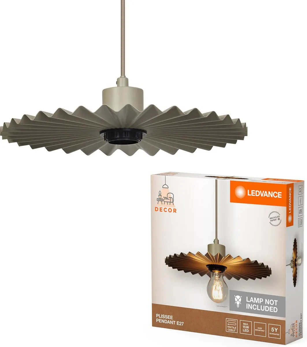 LEDVANCE Decor Plissee Pendant E27 - Beige