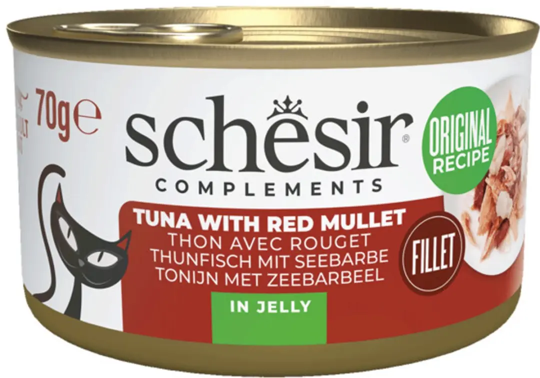 Schesir Complementary Kattenvoer Tonijn & Rode Mul in Gelei