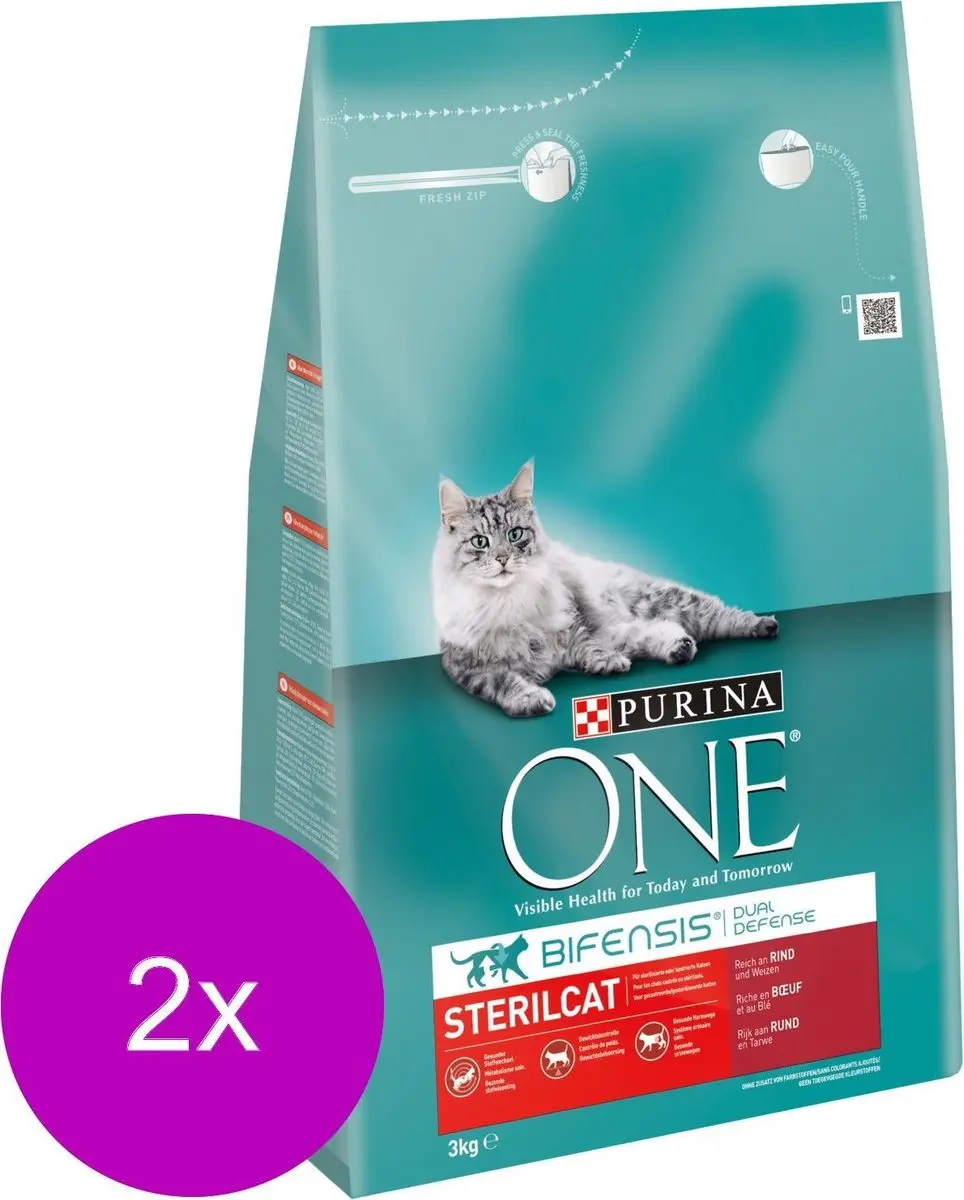Purina ONE Sterilcat Rund Granen Kattenvoer - 2x 3kg