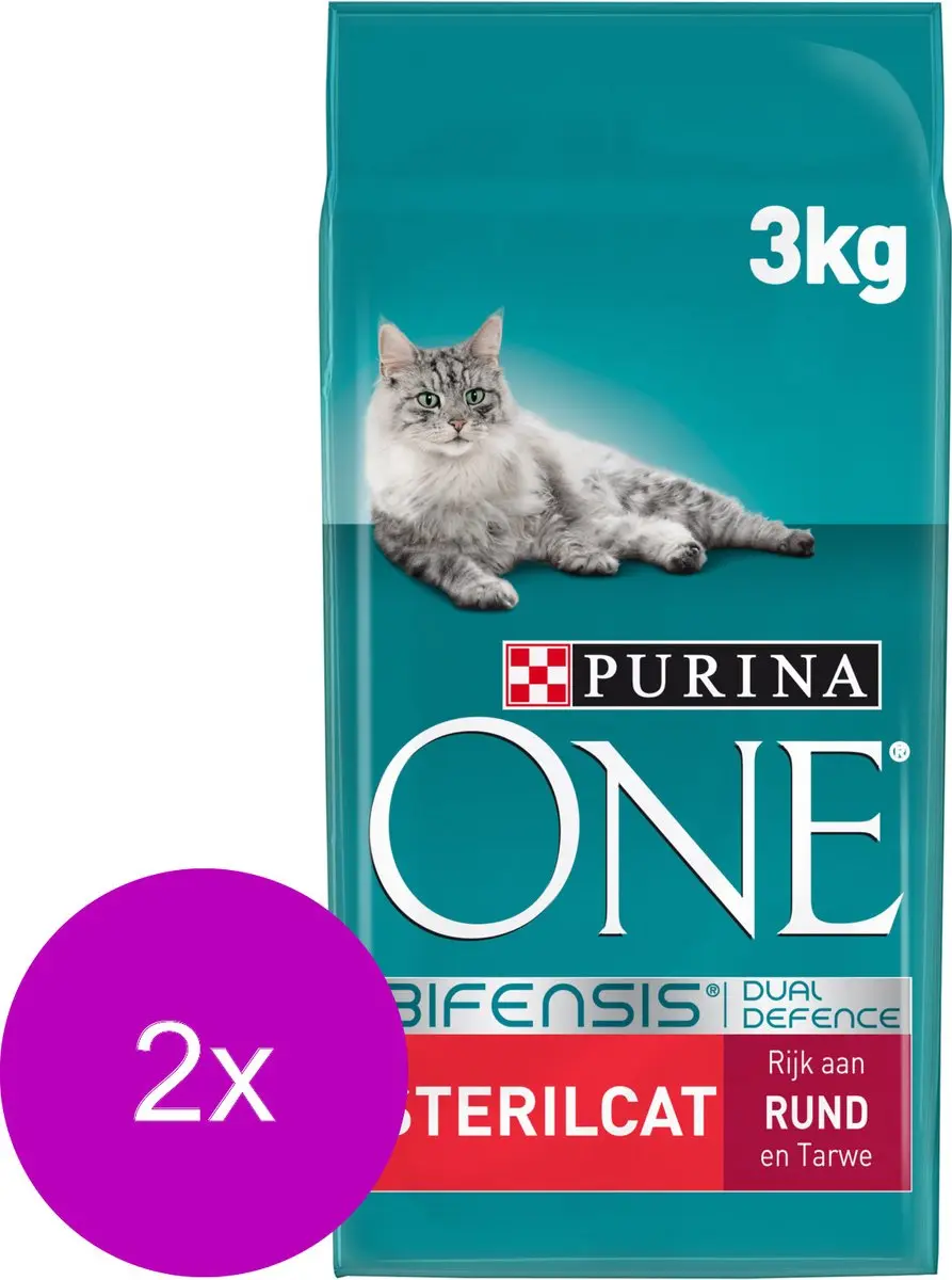 Purina ONE Sterilcat Rund Granen Kattenvoer - 2x 3kg