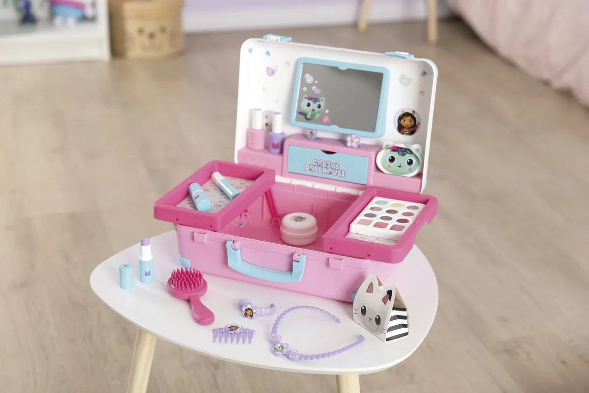 Smoby Gabby's Dollhouse Beauty Vanity Suitcase - Roze/Paars/Wit