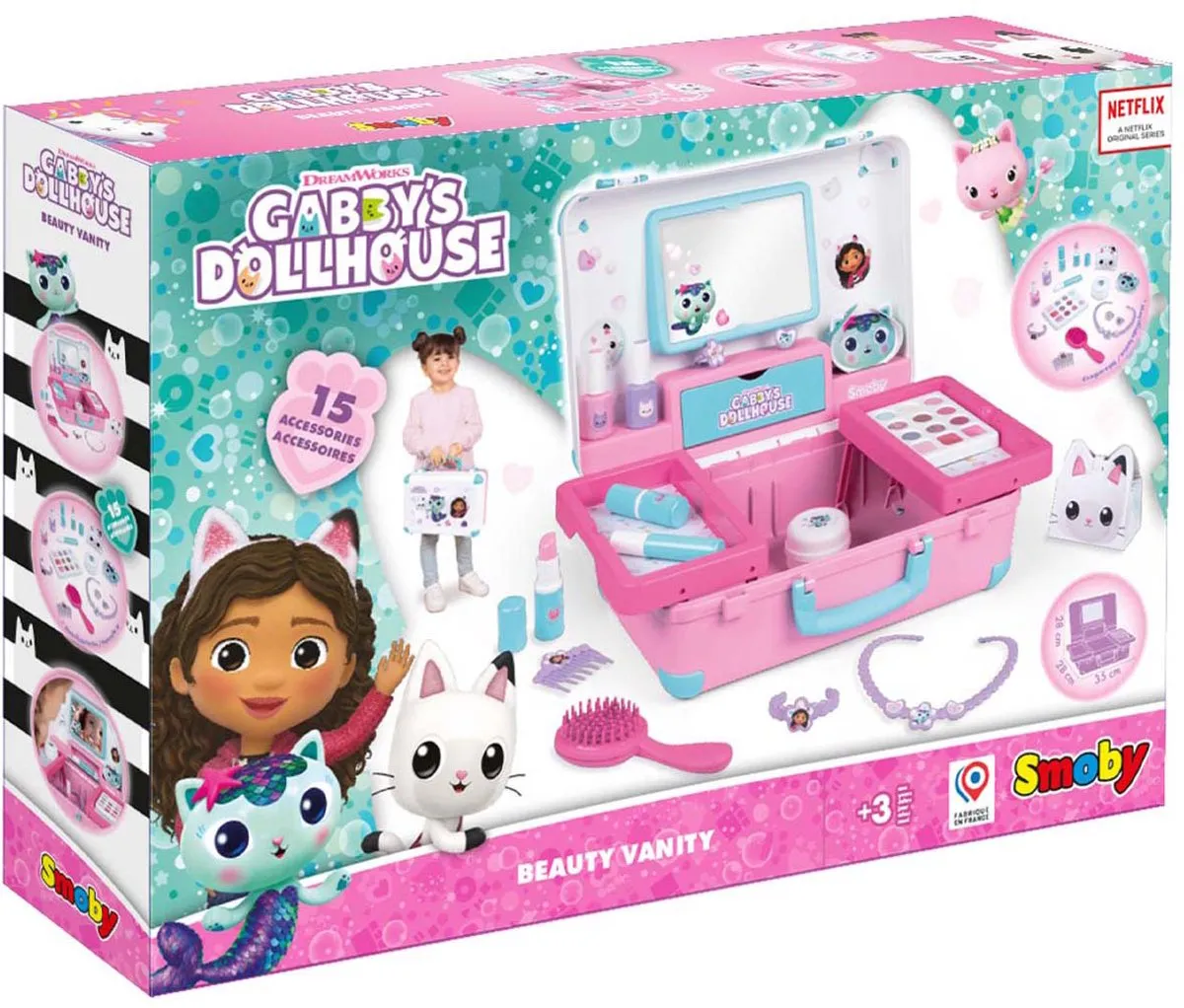 Smoby Gabby's Dollhouse Beauty Vanity Suitcase