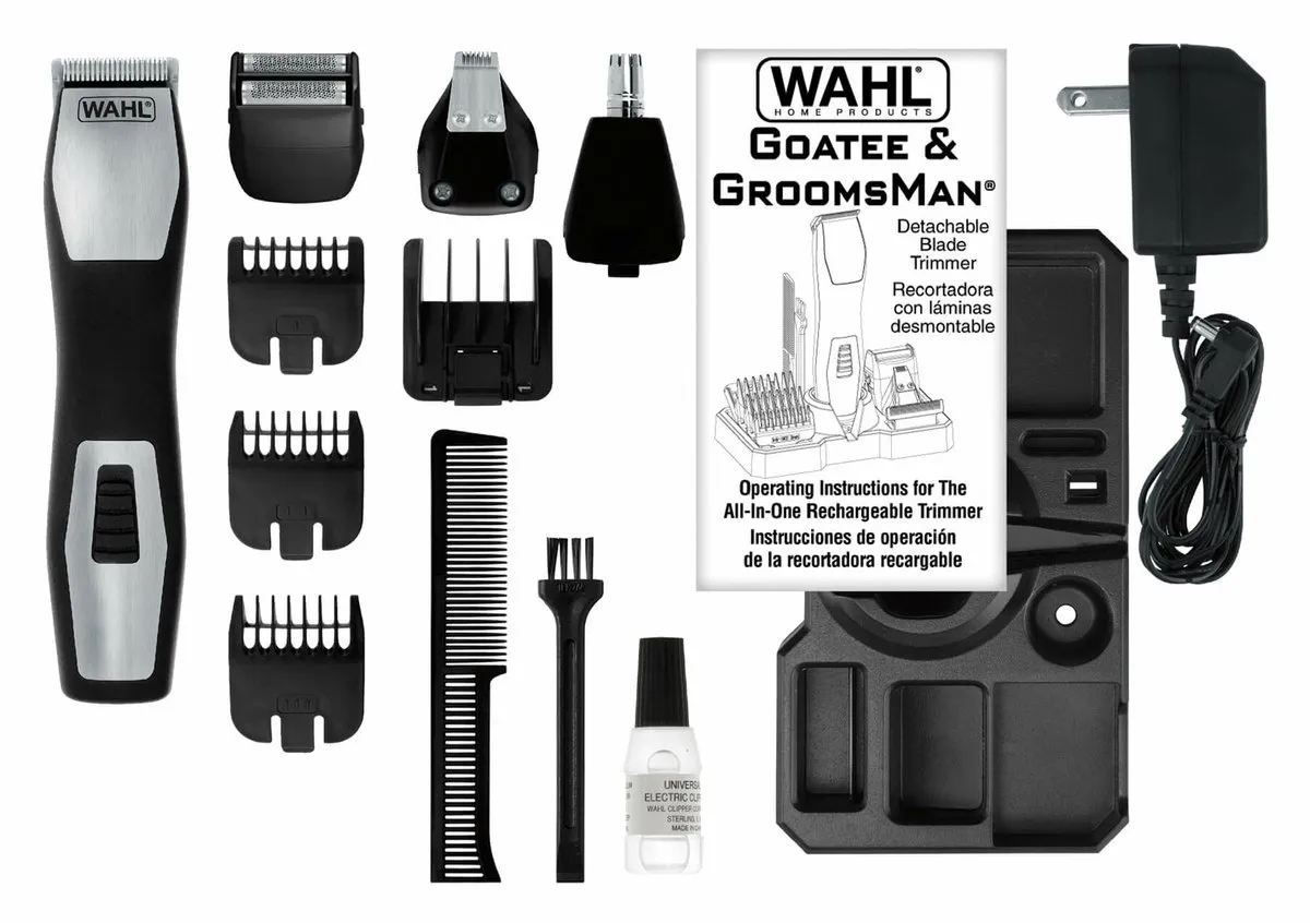 Wahl GroomsMan Pro Baardtrimmer - Zwart