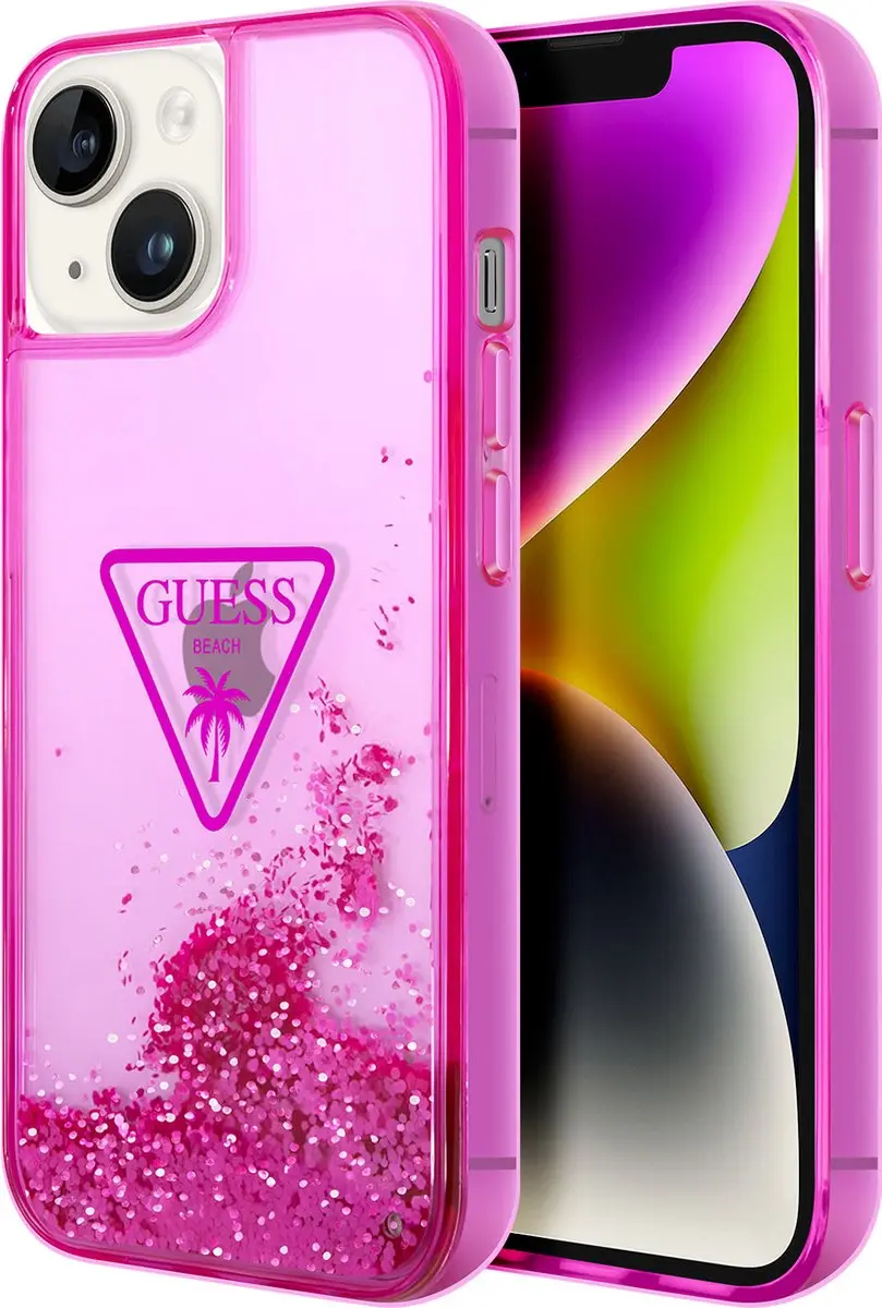 Guess iPhone 14 Plus TPU Hoesje - Roze - MagSafe