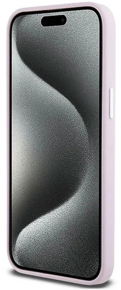 DKNY Silicone Metal Logo Back Case - iPhone 14 Pro Max - Roze