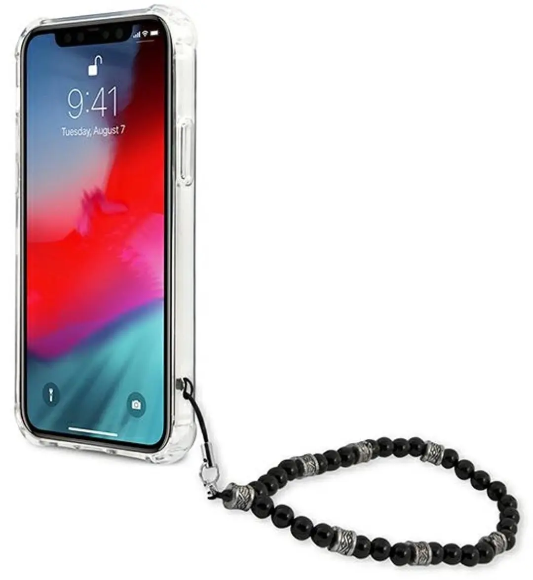 GUESS PC Script Back Case iPhone 12 Pro Max - Transparant/Zwart - afbeelding 6 van 6