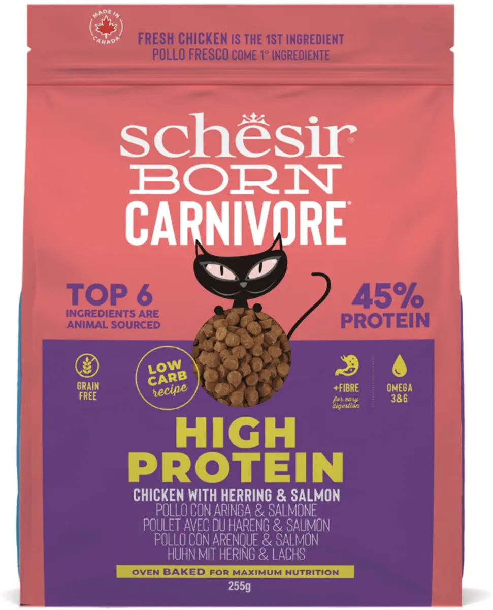 Schesir Born Carnivore Kattenvoer Kip & Haring 255g
