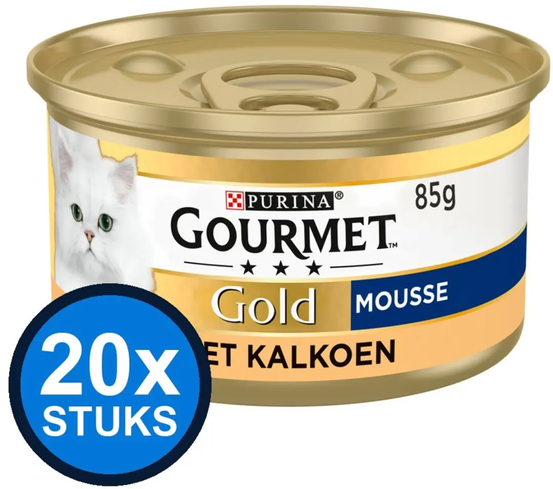 Gourmet Gold Mousse Kalkoen Natvoer - 20x85g