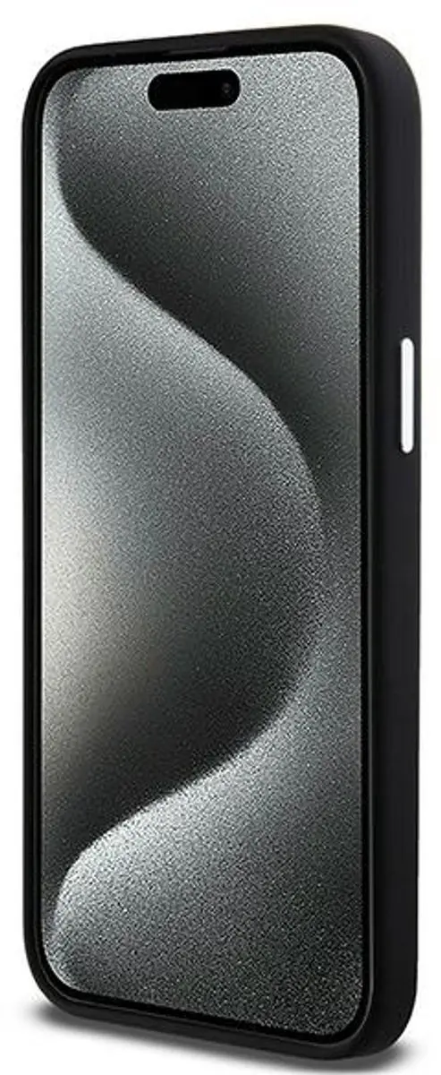 DKNY Silicone Metal Logo Back Case - iPhone 15 Pro Max - Zwart