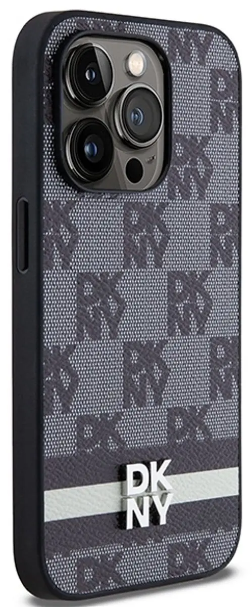 DKNY Checkered Back Case - iPhone 14 Pro - Zwart