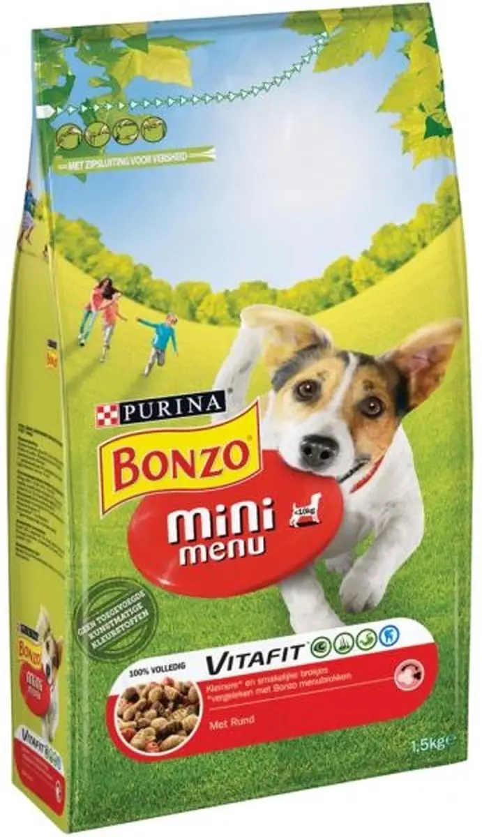 Bonzo Friskies Mini Menu Rund Droogvoer 1,5kg