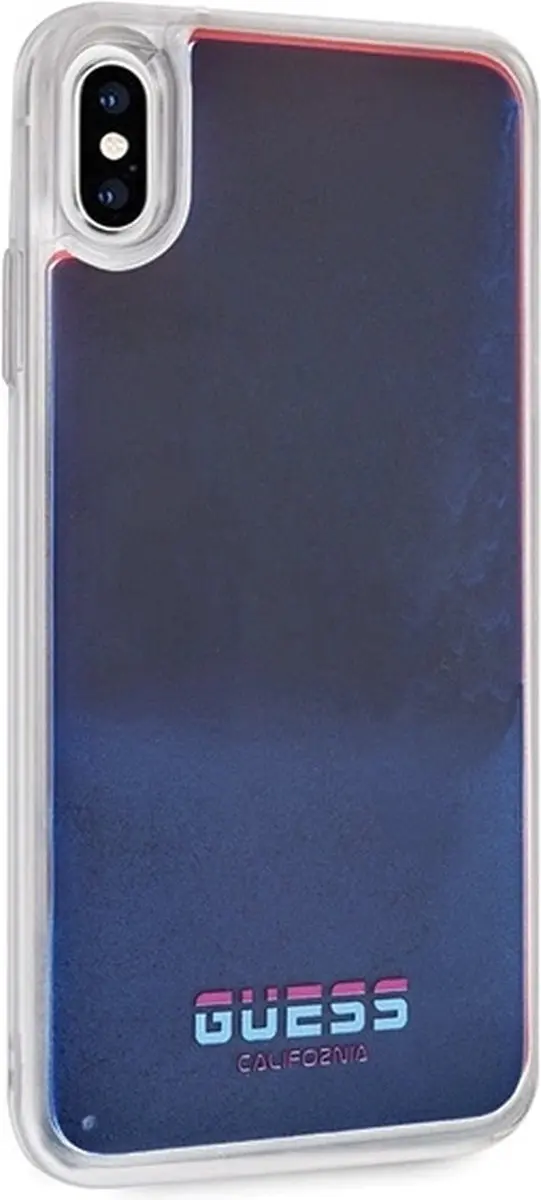 GUESS Liquid Glow Blauw Hoesje - iPhone XS Max