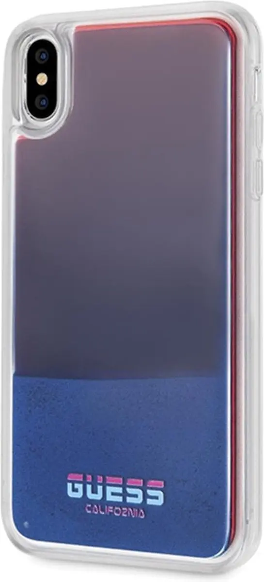 GUESS Liquid Glow Blauw Hoesje