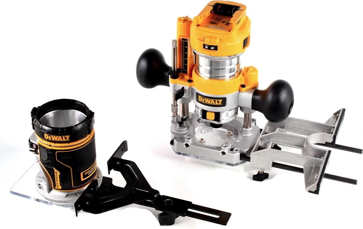DeWalt DCW604P2-QW Boven- en kantenfrees 18V - 2x 5,0Ah - Geel/Zwart