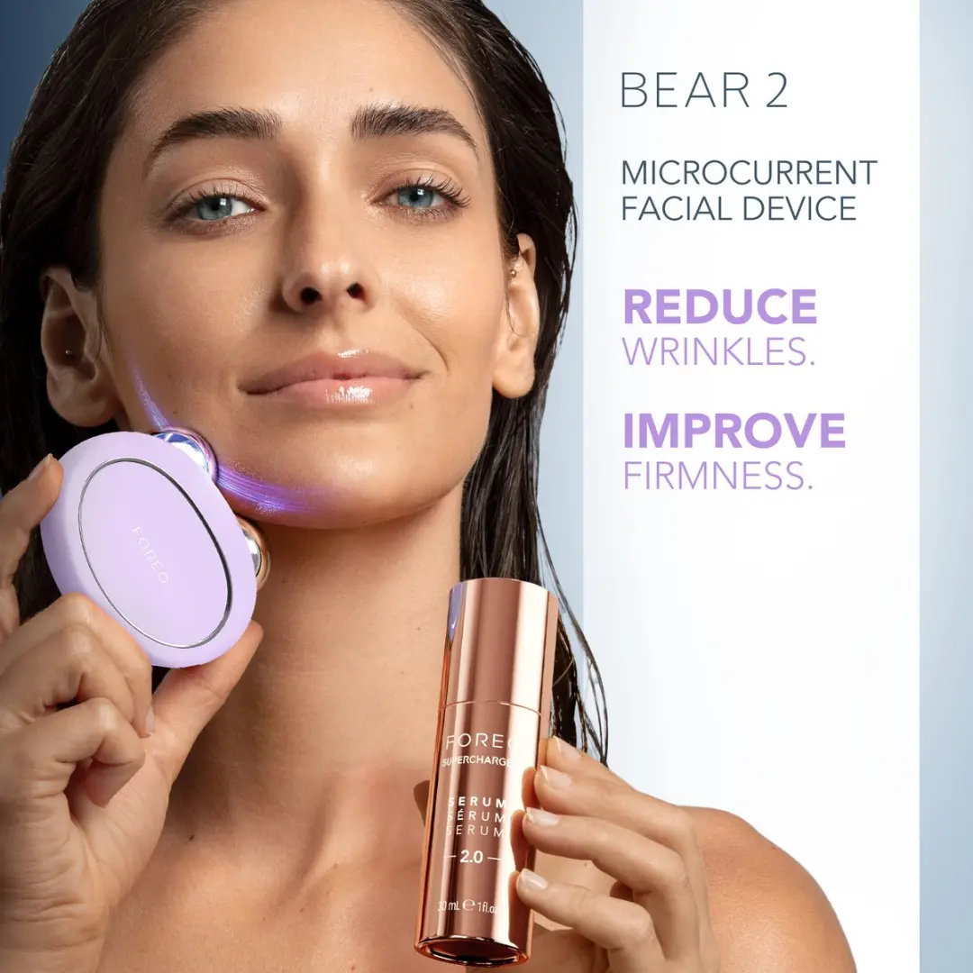 FOREO BEAR 2 Microcurrent Gezichtsapparaat - Anti-aging Bundel - 80ml - afbeelding 6 van 6