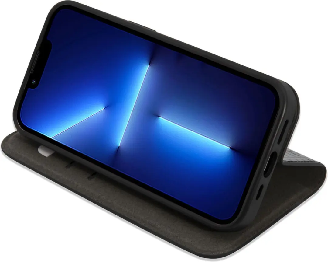 GUESS iPhone 14 Plus Smartphonehoesje - Zwart PU Leer - 2 Pasjes