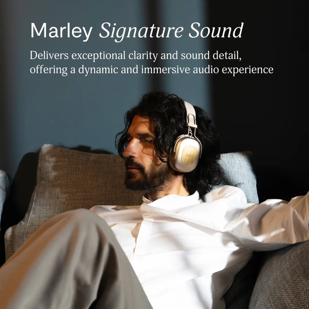 House of Marley Positive Vibration Rebel ANC EM-JH152-CE OverEar Koptelefoon - Cream