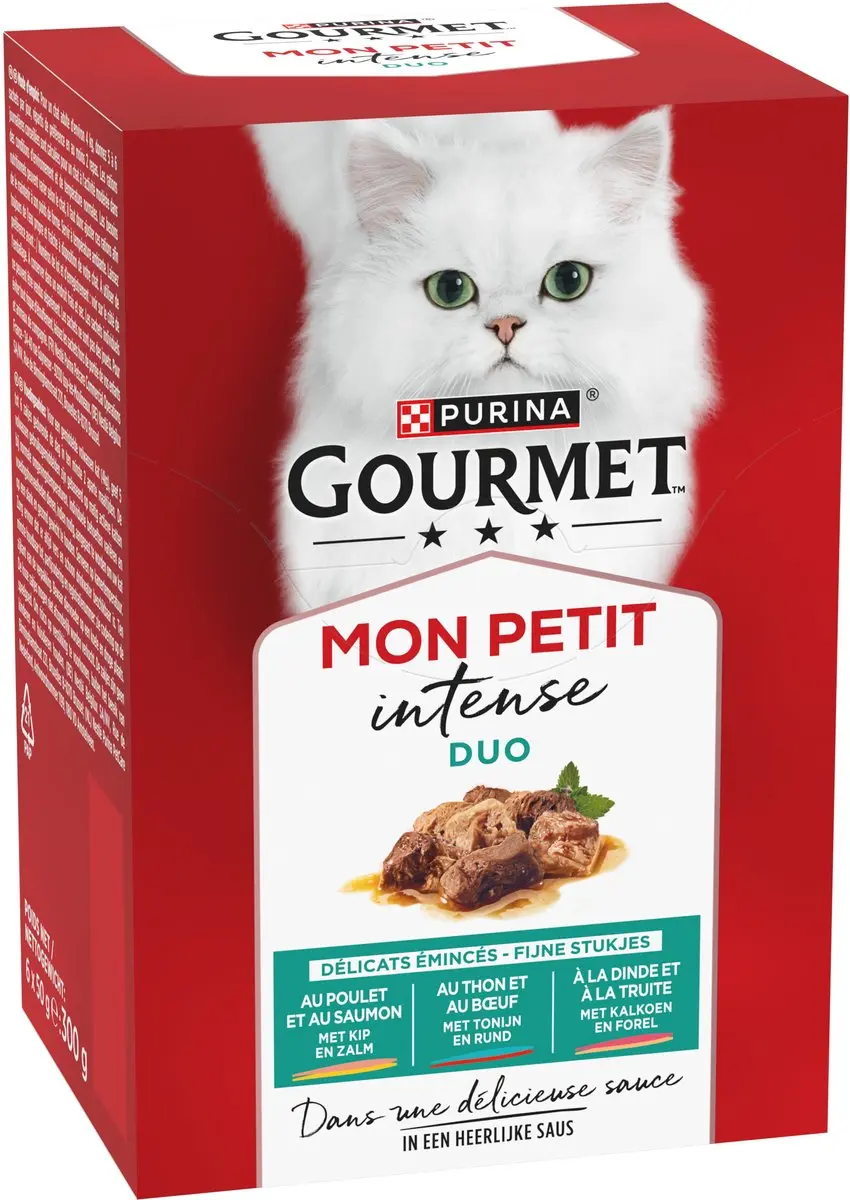 Gourmet Mon Petit Intense Natvoer Kattenvoer - 48 x 50g