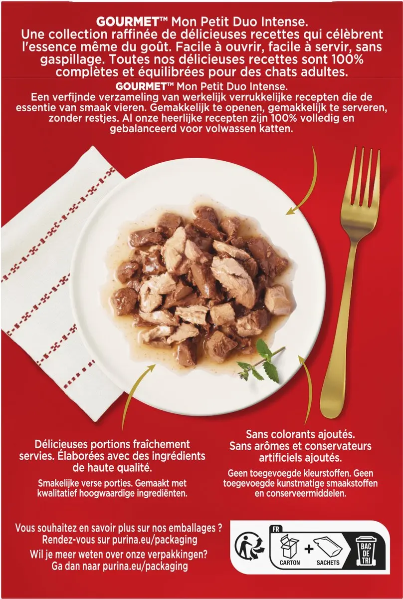 Gourmet Mon Petit Intense Natvoer Kattenvoer - 48 x 50g