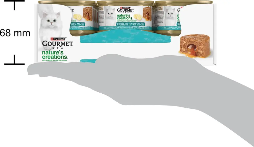 Gourmet Nature's Creations Mousse Kattenvoer - 24x85g - Kabeljauw & Pastinaak