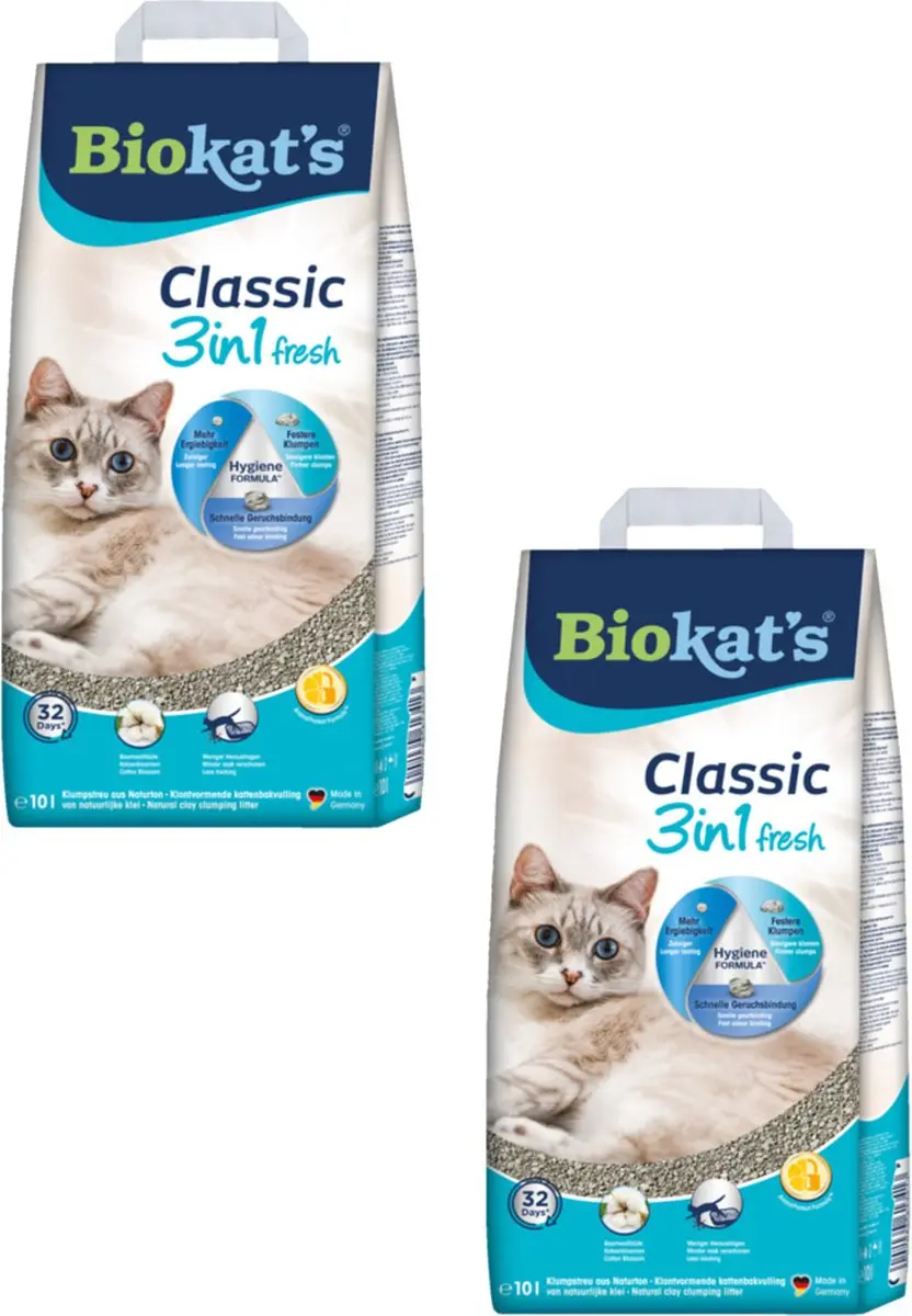 Biokat's Classic Fresh Katoenbloemen Kattenbakvulling - 20L