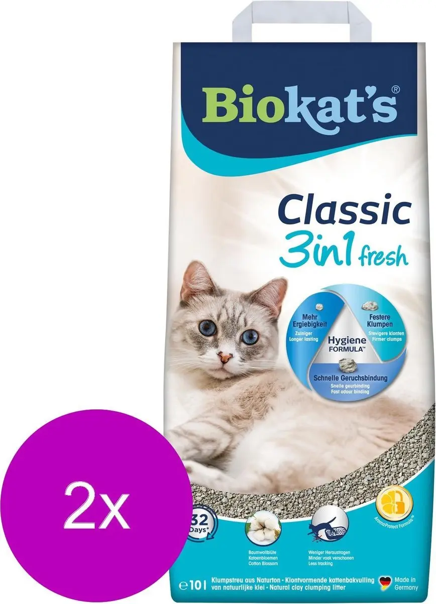 Biokat's Classic Fresh Katoenbloemen Kattenbakvulling - 20L