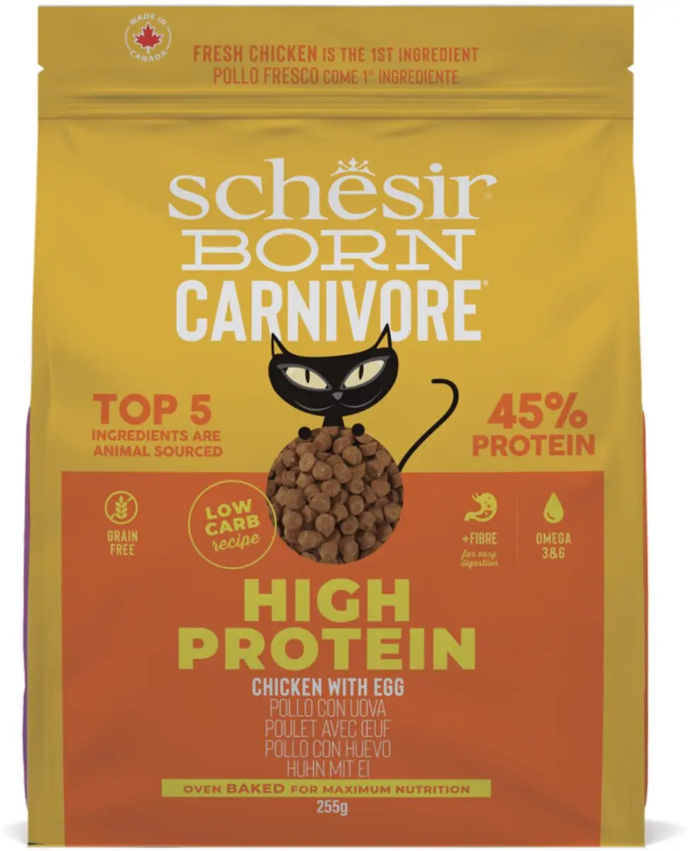 Schesir Born Carnivore Kattenvoer Kip & Ei 255g