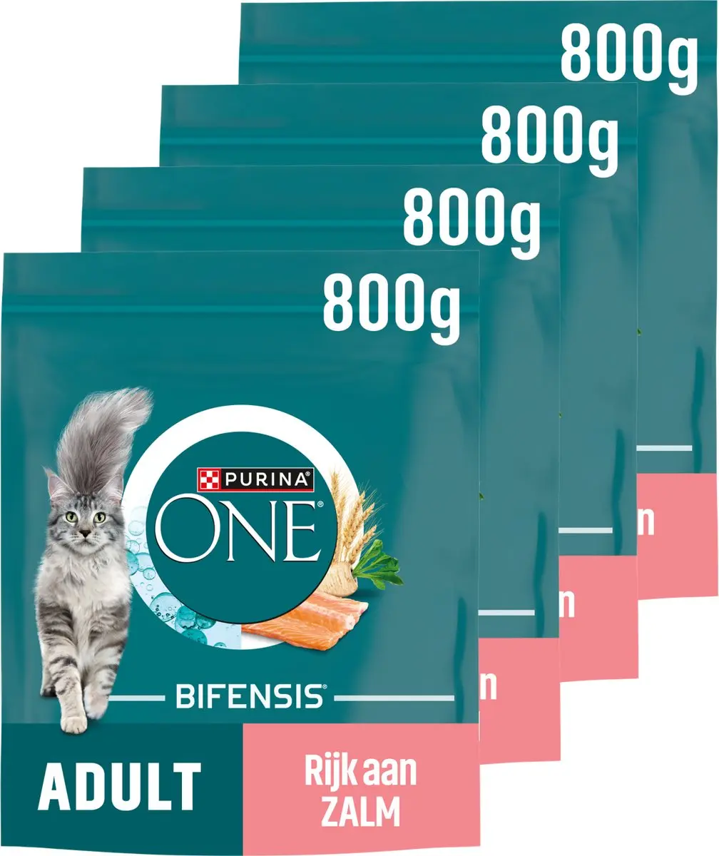 Purina ONE Adult Kattenbrokjes Zalm & Volkoren Granen