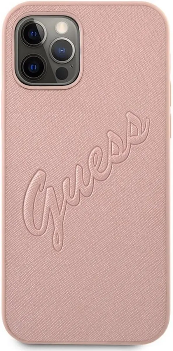 GUESS Saffiano Vintage Hoesje iPhone 12 Pro Max