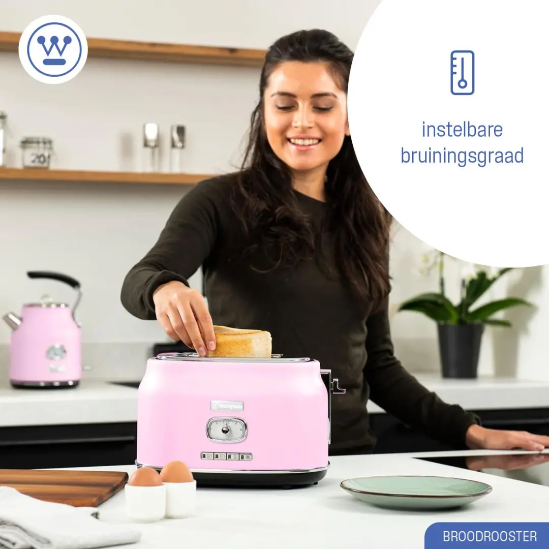 Westinghouse Retro 6-delige Keukenbundel - Roze